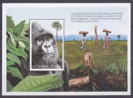 1997 Uganda 1885/B277 Fauna - Gorilla 7,50 € - Gorillas
