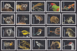 USA New ** 2023 Endangered Species, Reptile,Snake,Fish,Parrot,Frog,Rat,Rabbit,Bird,Panther,Wolf,Quail,20v MNH (**) - Neufs