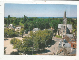 JC, Cp, 86, PLEUMARTIN, L'église Et La Place De L'hôtel De Ville, Vierge , Ed. Combier - Pleumartin