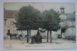 Cpa Auffargis Place De La Mairie - Couleur 1918 - TER24 - Auffargis