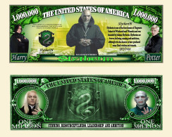 USA - FANTASY NOTE - HOUSE  SLYTHERIN - UNC / SERIES  HARRY  POTTER - Other & Unclassified