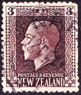 NEW ZEALAND 1915 KGV 3d Chocolate SG420 Used - Oblitérés