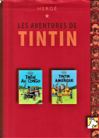 Livre BD Double Album Les Aventures De Tintin Au Congo Et Tintin En Amérique - Tintin