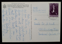 Liechtenstein 1956, Postkarte Mi 350 "Schloß Vaduz" - Lettres & Documents