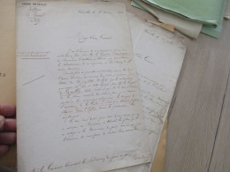 Général DE ROCHEBOUET  Archive 4 LAS Autographes Signée S à L'entête Garde Impériale 1861 Affaires Militaires - Manoscritti