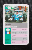 Trading Cards - ( 6 X 9,2 Cm ) 1995 - Formule 1 - Ligier Renault - France - N°1C - Motoren