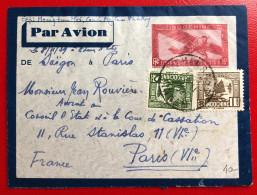 Indochine, Entier-Avion TAD PHANRANG, Annam, 8.11.1939, Pour La France - (A512) - Covers & Documents