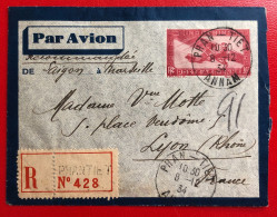 Indochine, Entier-Avion TAD PHAN-TIET, Annam, 8.12.1934, Pour La France - (A518) - Brieven En Documenten