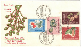 Viêt-Nam - Vietnam - Saïgon - FDC - Les Fruits - Cac Loai Trai Cay - 12.1.1967 - Viêt-Nam