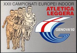 ITALIA 1992 - GENOVA '92 - XXII CAMPIONATI EUROPEI INDOOR ATLETICA LEGGERA - CARTOLINA UIFOS # 1 - NUOVA - G - Athlétisme