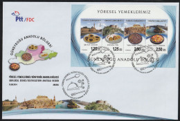 2014 Turkey Regional Cuisine: South East Minisheet FDC - Alimentation