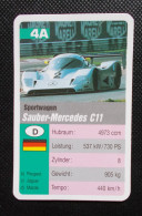 Trading Cards - ( 6 X 9,2 Cm ) 1995 - Sportwagen / Voiture De Sport - Sauber Mercedes C11 - Allemagne - N°4A - Auto & Verkehr