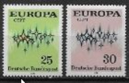 Allemagne 1972 Neufs ** N° 567/568 Europa - 1972