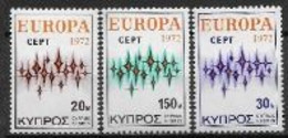 Chypre 1972 Neufs ** N° 366/368 Europa - 1972