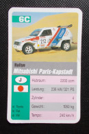 Trading Cards - ( 6 X 9,2 Cm ) 1995 - Voiture De Rallye - Mitsubishi Paris Kapstadt - Japon - N°6C - Moteurs