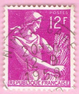 France, N° 1116 Obl. - Type Moissonneuse - 1957-1959 Mietitrice