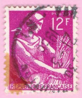 France, N° 1116 Obl. - Type Moissonneuse - 1957-1959 Moissonneuse