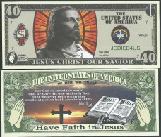 USA - FANTASY NOTE - JESUS  CHRIST  OUR  SAVIOR -  UNC / SERIES  JESUS - Altri & Non Classificati