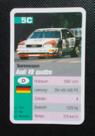 Trading Cards - ( 6 X 9,2 Cm ) 1995 - Tourenwagen / Voiture De Tourisme - Audi V8 Quattro - Allemagne - N°5C - Motores