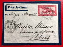 Indochine, Entier-Avion TAD CULAOGIENG, Cochinchine, 23.4.1938, Pour La France - (A645) - Cartas & Documentos