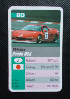 Trading Cards - ( 6 X 9,2 Cm ) 1995 - GT Klasse / Voiture: Classe GT- Honda NSX - Japon - N°8D - Moteurs