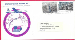 LUSSEMBURGO - BUSTA COMMEMORATIVA 50°FIRST FLIGHT - 25° ANNIVERSARY- DA LUXEMBURG*10.5.72* PER NEW YORK JAMAICA AIRPORT - Storia Postale