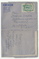 India 3 Postal Stationery Air Letters Posted 1954/55 To Austria B230510 - Aerogramas