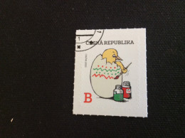 Yvert 1033 Oblitéré  CZ 2023 Œuf De Pâques Peint Par Un Poussin - Used Stamps