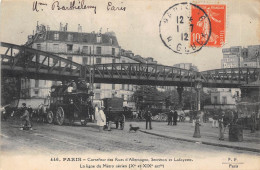 PARIS-75010-75019- CARREFOUR DES RUES D'ALLEMAGNE , SECRETAN , ET LAFAYETTE - LA LIGNE DU METRO AERIEN - Metropolitana, Stazioni