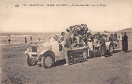 14-DEAUVILLE- PLAGE-FLEURIE- L'AUTO-CHENILLE  SUR LA PLAGE - Deauville