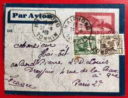 Indochine, Entier-Avion TAD HAIPHONG, Tonkin, 24.8.1939, Pour La France - (A693) - Cartas & Documentos