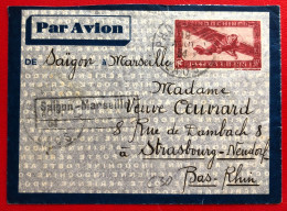 Indochine, Entier-Avion TAD PHONGSALY, Laos, 19.8.1934, Pour La France - (A779) - Brieven En Documenten