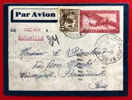 Indochine, Entier-Avion TAD PHNOM PENH, Cambodge, 26.11.1938, Pour La France - (A782) - Cartas & Documentos