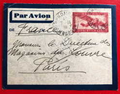 Indochine, Entier-Avion TAD PHNOM PENH, Cambodge, 7.11.1936, Pour La France - (A790) - Brieven En Documenten