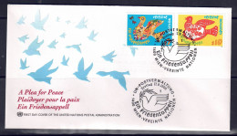 UNO Wien 1996 - Friedensappell, Nr. 216 - 217 Auf FDC-Brief - FDC