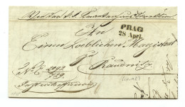 Prephilately Letter Posted 1845? Prague To Raudenitz B230510 - ...-1918 Prefilatelia