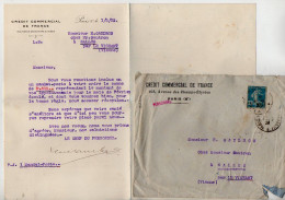 VP22.090 - 1923 - Petit Lot De Documents Du Crédit Commercial De France à PARIS Pour Mr GAUDRON à LE VIGEANT & MILLAC - Bank & Versicherung