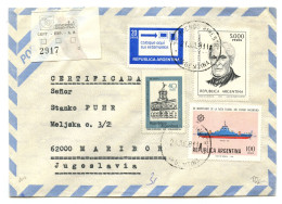 Argentina Letter Cover Posted Registered 1981 To Maribor B230510 - Brieven En Documenten