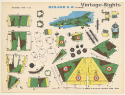 Recortables EVA: Mirage 3-R (Francia) (Vintage Cut Out Airplane 1965) - Modelos De Papel / Lasercut