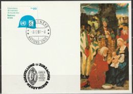 UNO Genf 1987 UNICEF Kunstkarte Sonderstempel ZUBRA' 87 MiNr.91  ( D 7036) - Lettres & Documents