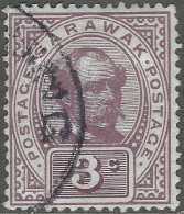 Sarawak. 1899-1908 Sir Charles Brooke. 3c Used. SG 38 - Sarawak (...-1963)