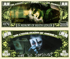 USA - FANTASY NOTE - HEATH  LEDGER , IN  MEMORY - UNC - Autres & Non Classés