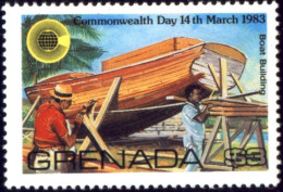 BOAT BUILDING-COMMONWEALTH DAY-GRENADA- MNH- A5-608 - Autres (Mer)