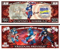 USA - FANTASY NOTE - CAPTAIN  AMERICA - UNC - Autres & Non Classés