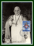 Carte Maximum Vatican Yv. N° 271 Pape Jean XXIII 1959 Joannes - Cartoline Maximum