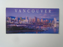 ZA445.13  Large Postcard -Vancouver BC Canada  2002  Size 226 X 102 Mm Prof. L.  Adamovich - Vancouver