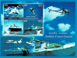 INDIA 2008 Mi BL 57 INDIAN COAST GUARD MINT MINIATURE SHEET ** - Blocks & Sheetlets