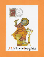 LIECHTENSTEIN  1987 MAXIMUMKARTE  MiNr. 78 "Die Vier Evangelisten: S. Mattheus  #  St-Matthieu  # St Matthew" - Theologians