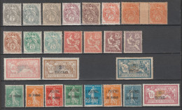 LEVANT - 1902/1921 - YVERT 9/20 Avec VARIETES Dont "GC" + 28/35+37 * MH - COTE = 100 EUR - Unused Stamps