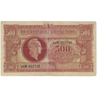 France, 500 Francs, Marianne, 1945, M493748, TTB, Fayette:VF 11.2, KM:106 - 1943-1945 Marianna